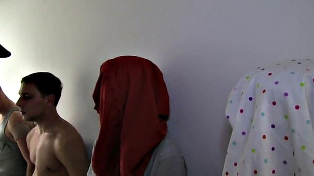 Hazed straight masturbate in dormitory before analfucking