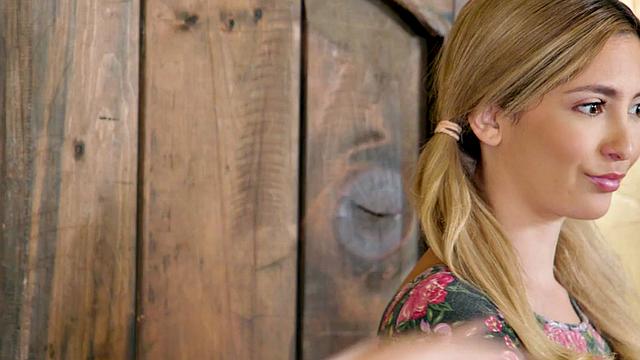 Oiled taboo 3way sex in the bathroom with stepmom n stepteen