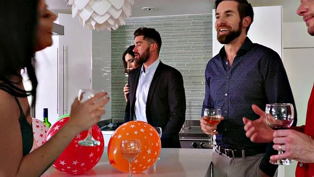 Trans babe secretly tugged at party before riding