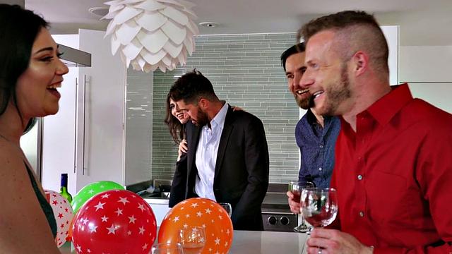 Trans babe secretly tugged at party before riding