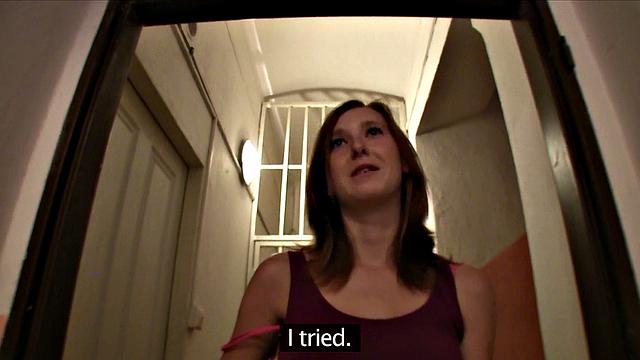 Fake College Inspector Gets Redhead to Pay With Blowjob