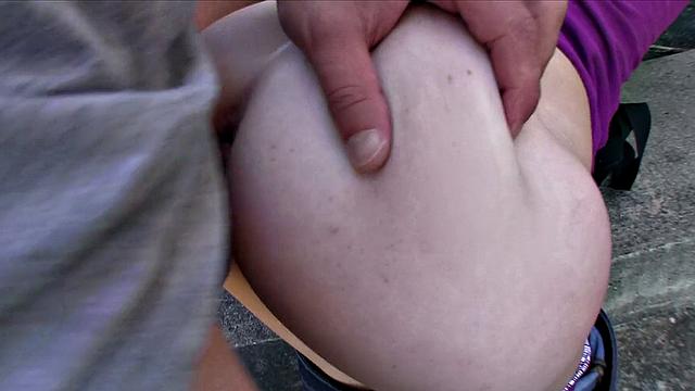 Fake College Inspector Gets Redhead to Pay With Blowjob