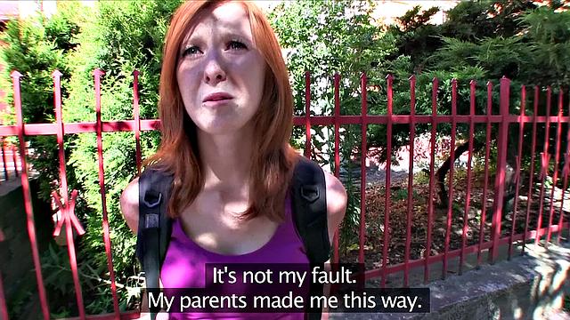 рыжая Линда думает, что отсос спасёт, а в итоге уходит с натянутой жопой