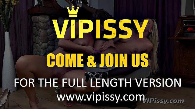 Vipissy - Pissing lesbians get each other off with toys