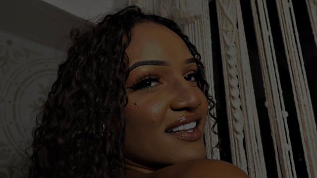 Bog ebony TS babe gets assfucked while wanking cock