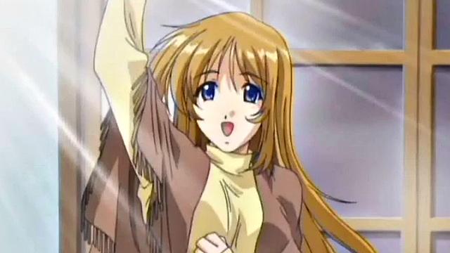 Busty anime teen gets hairy pussy fucked