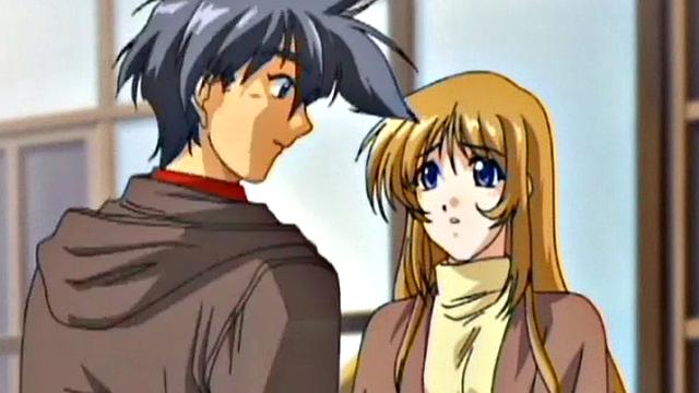 Busty anime teen gets hairy pussy fucked