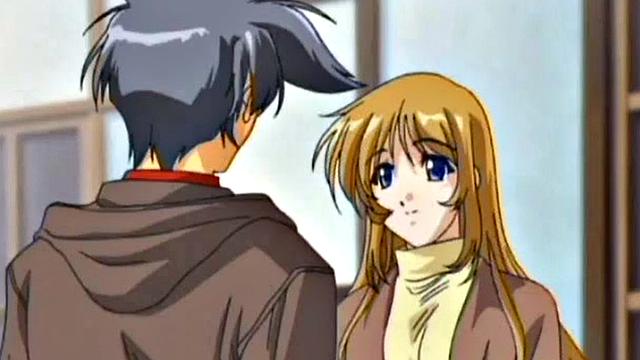 Busty anime teen gets hairy pussy fucked