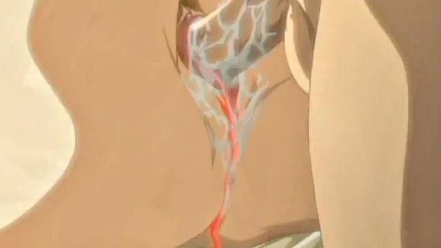 Busty anime teen gets hairy pussy fucked