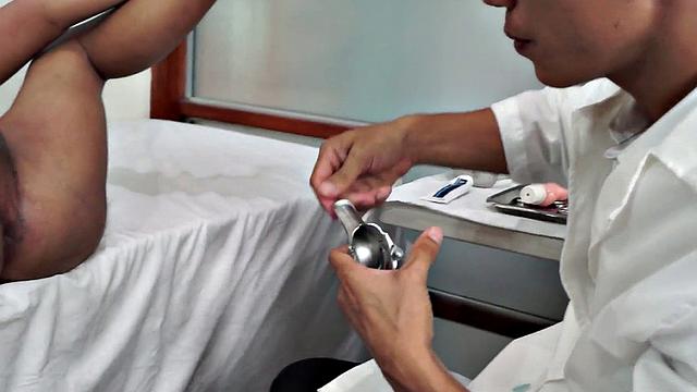 Asian gay doctor pounds twink patient doggystyle