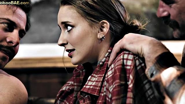 Taboo 21yo stepsis in 3some while throating