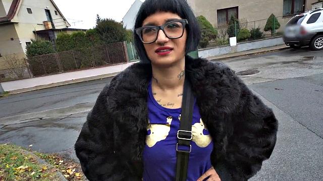 Public sex Alternative babe with POV fuck