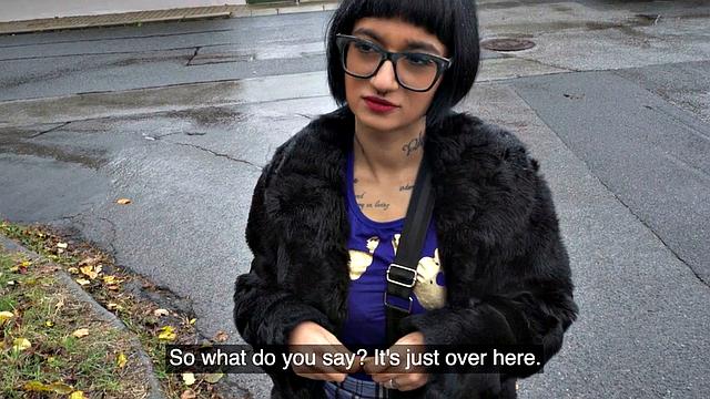 Public sex Alternative babe with POV fuck