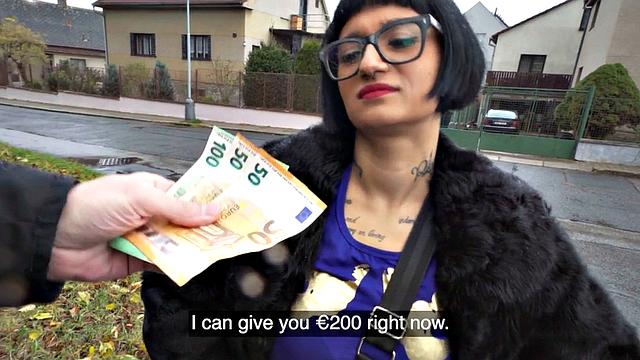 Public sex Alternative babe with POV fuck