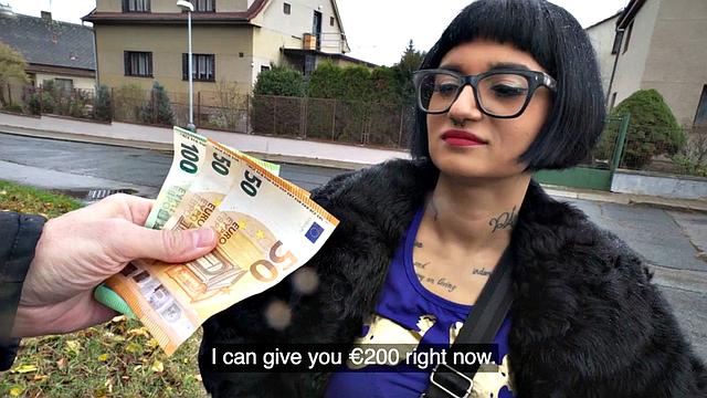 Public sex Alternative babe with POV fuck