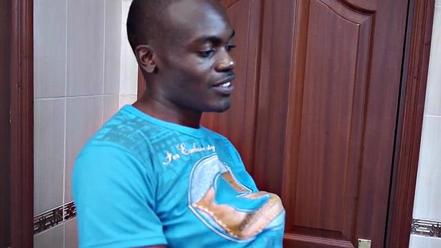 olo 21yo skinny twink from Africa wanks at home