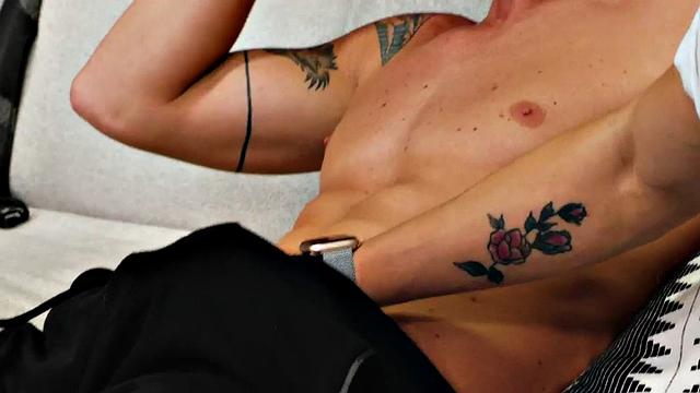 Cocksucking stud barebacked by tattooed until cumshot