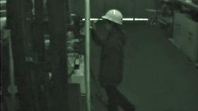 Horny construction worker sucks on cock