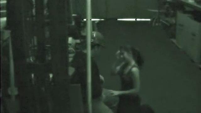 Horny construction worker sucks on cock