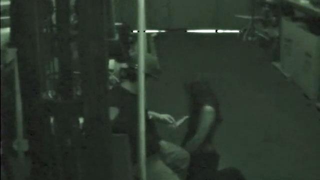 Horny construction worker sucks on cock