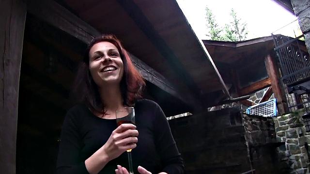 Horny chick gets wild on Scenic Vacation - POV outdoor sex, blowjob, handjob, and facial action!