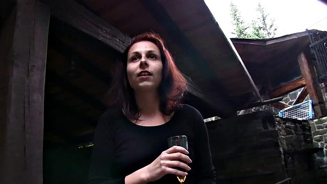 Horny chick gets wild on Scenic Vacation - POV outdoor sex, blowjob, handjob, and facial action!