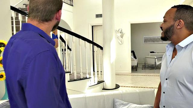 Ginger slut loves fucking hardcore in threesome session