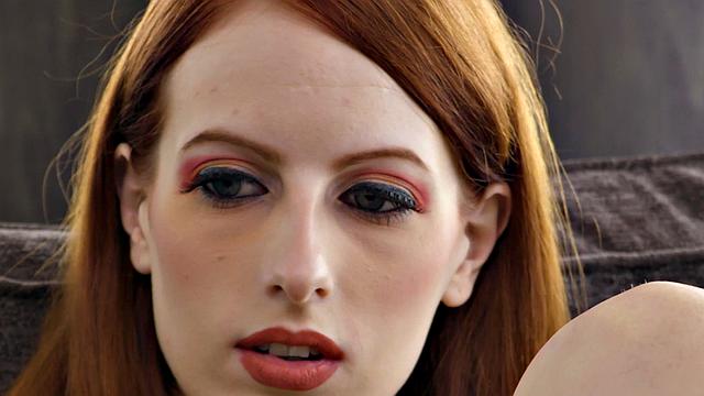 A kinky red head IR teen take BBC up her tight ass & mouth in a closeup action