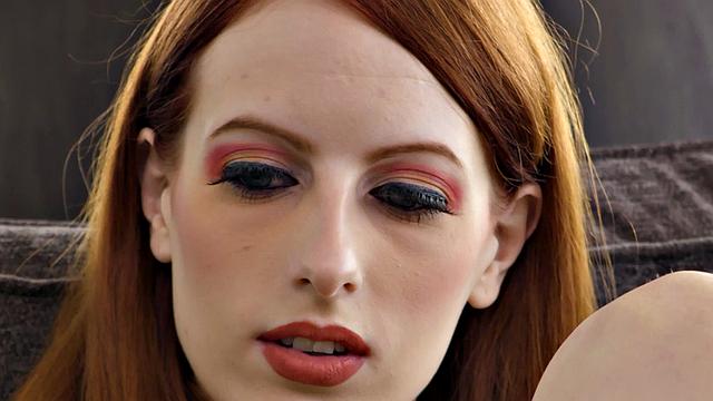 A kinky red head IR teen take BBC up her tight ass & mouth in a closeup action