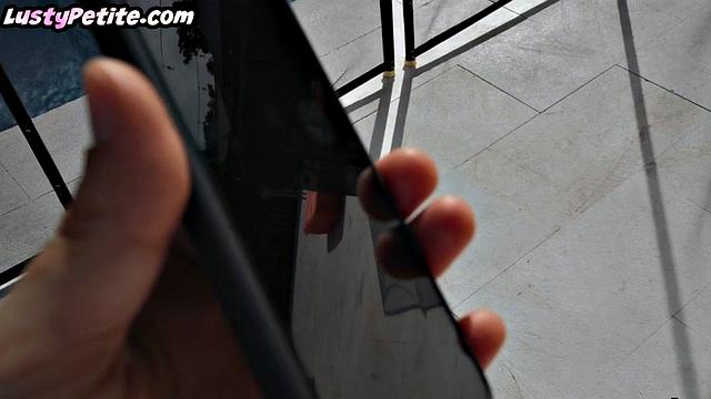 Tiny petite undergrads sharing a cock