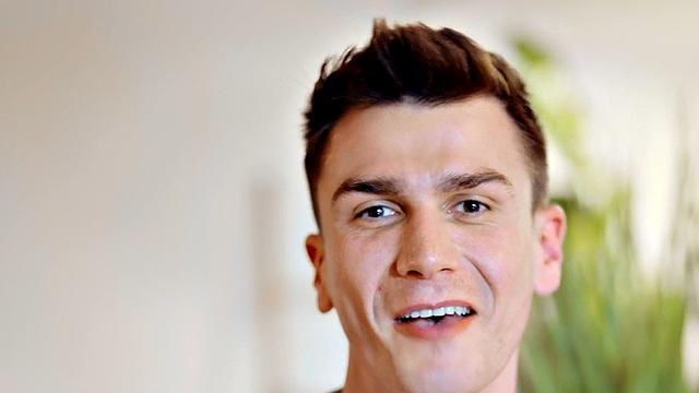 Amateur athletic jock wanking solo at home