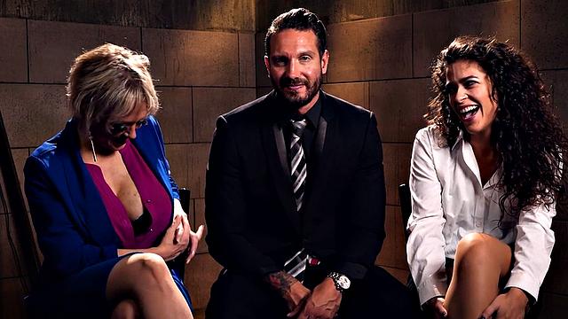 BDSM sluts in threesome by nasty dominant fucker