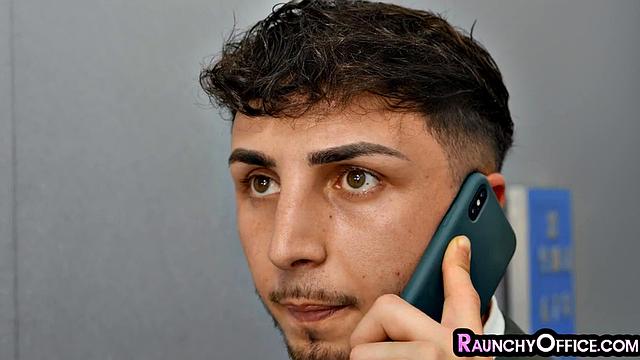 Big-titted secretary pounded in threesome