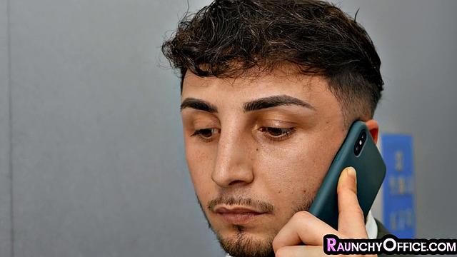 Big-titted secretary pounded in threesome