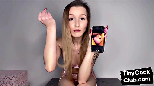 CFNM bae in pink lingerie mocking small cocks