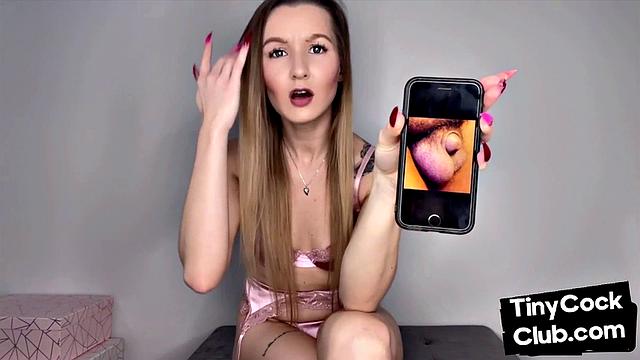 CFNM bae in pink lingerie mocking small cocks