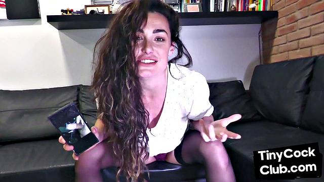 Stockings femdom SPH treatment for microdick incel