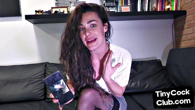 Stockings femdom SPH treatment for microdick incel