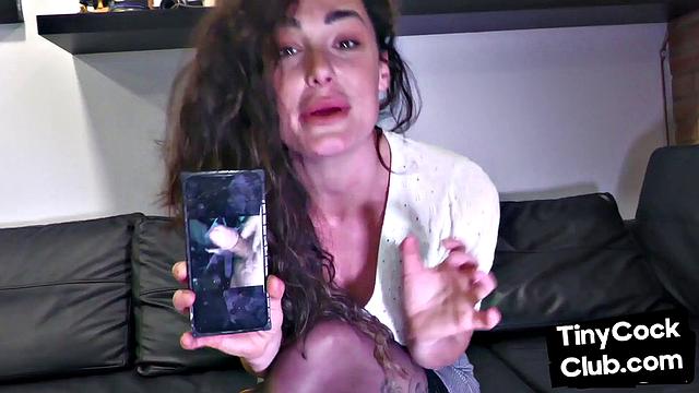 Stockings femdom SPH treatment for microdick incel