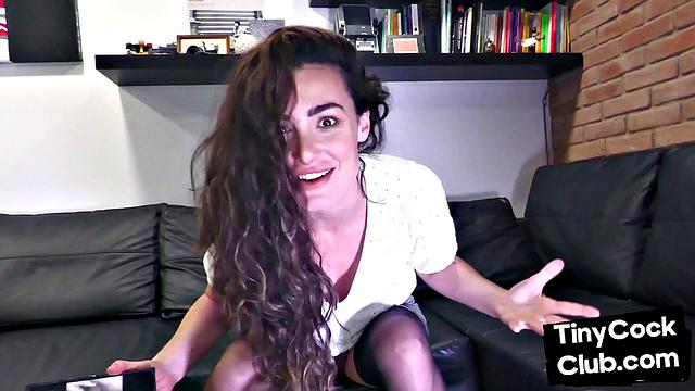 Stockings femdom SPH treatment for microdick incel