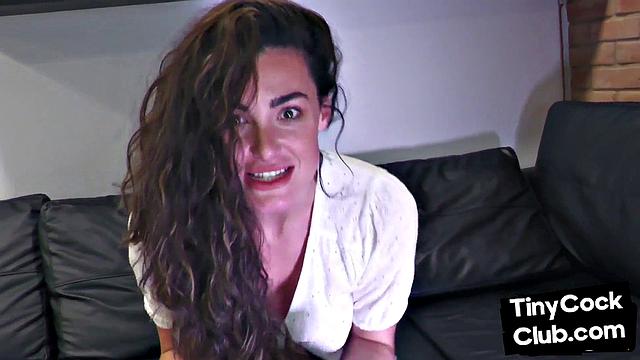 Stockings femdom SPH treatment for microdick incel