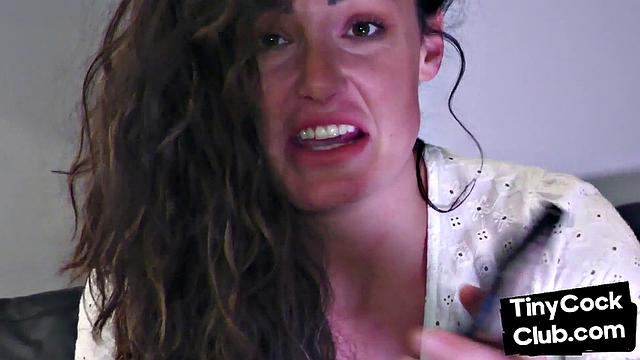 Stockings femdom SPH treatment for microdick incel