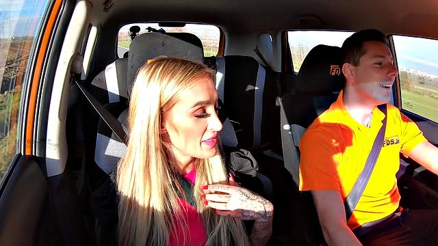 Real driving learner rides teacher's dong