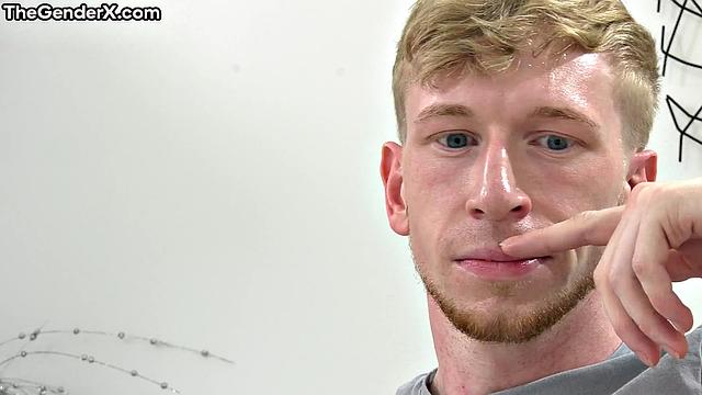 Big-titted blonde shemale anal riding