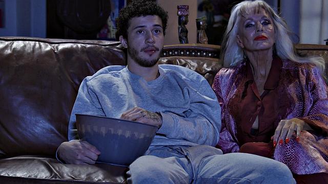 Fake titted granny smashed by big dick in wet pussy