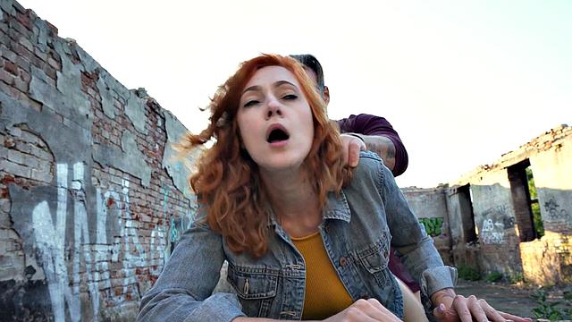 Public foxy babe fucked roughly in missionary