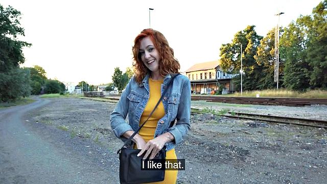 Public foxy babe fucked roughly in missionary