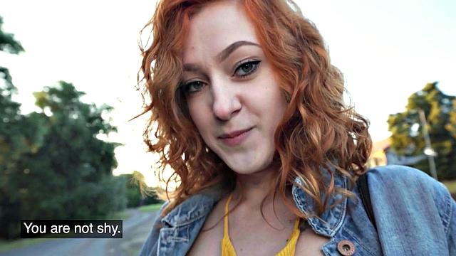 Public foxy babe fucked roughly in missionary