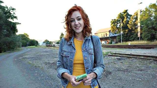 Public foxy babe fucked roughly in missionary