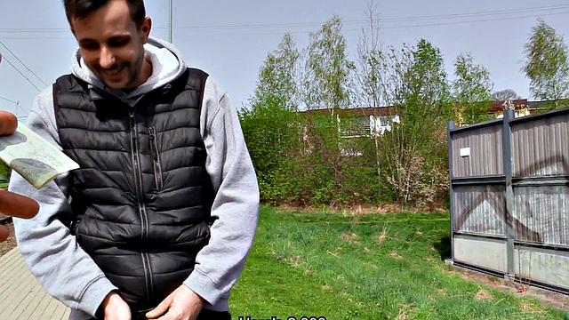 Real straight guy sucks gay cock and gets assfucked for cash